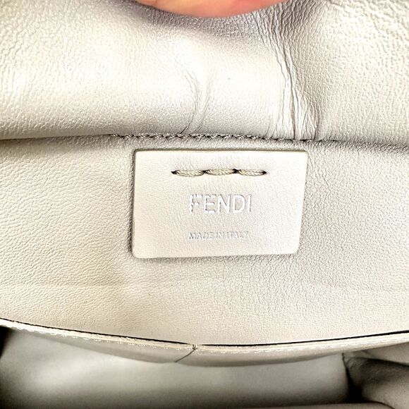 FENDI 3Jours Grey Calfskin Leather Satchel Bag Multicolor Trim Italy $ 2950 - Picture 12 of 16